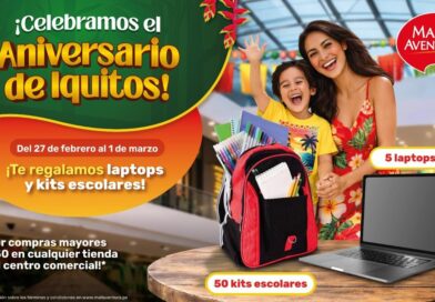 MALL AVENTURA IQUITOS CELEBRA EL ANIVERSARIO DE LA CIUDAD CON SORTEO DE LAPTOPS Y KITS ESCOLARES