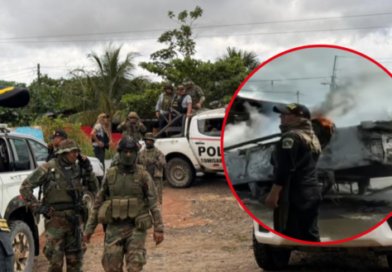 ATACAN A POLICÍAS Y QUEMAN PATRULLERO EN MADRE DE DIOS