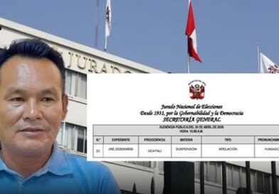 JNE SUSPENDE A ALCALDE DE IPARÍA