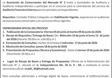 CONVOCATORIA A AUDITORIA